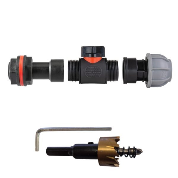 Water Butt Extension Kit 3/4" with In-Line Valve + 20mm MDPE