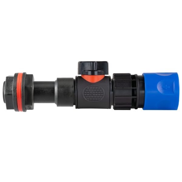 Water butt extension kit 3/4 inch with in-line valve + female, blue with drill bit – rainwater harvesting kit uk water butt kits free shipping 9