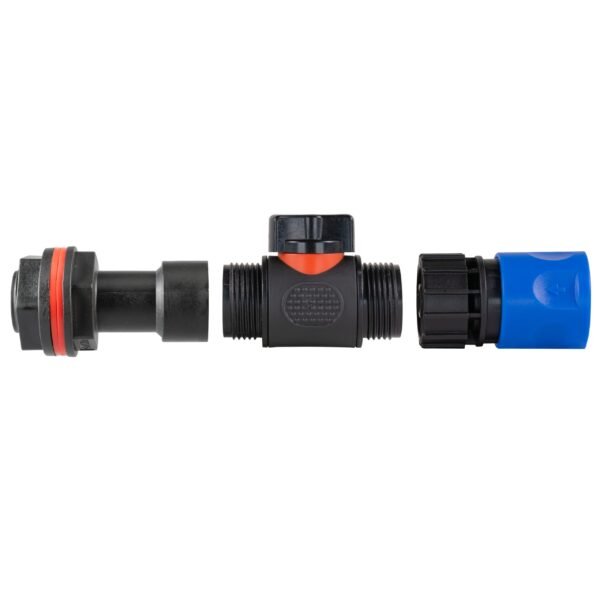 Water butt extension kit 3/4 inch with in-line valve + female, blue with drill bit – rainwater harvesting kit uk water butt kits free shipping 11