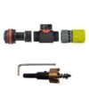 Water butt extension kit 3/4 inch with in-line valve + female, lime green with drill bit – rainwater harvesting kit uk water butt kits free shipping 19