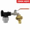 Wall flange kit 20mm mdpe + lever tap + 25mm barbed geka set mdpe wall flange kits free shipping 29
