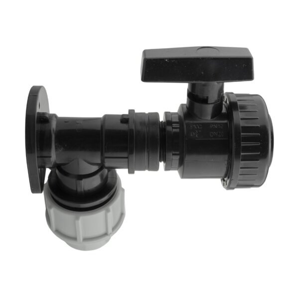 Wall flange kit 25mm mdpe + large plastic valve 3/4 inch bsp mdpe wall flange kits free shipping 5
