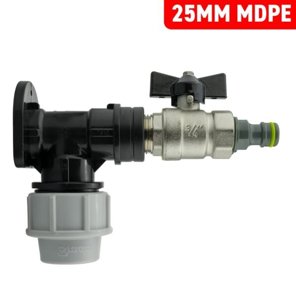 Wall flange kit 25mm mdpe + bib valve + click lock male lime – mdpe pipe wall flange kit uk mdpe wall flange kits free shipping 9