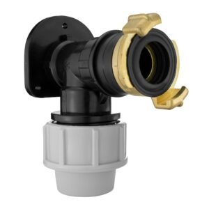 Wall Flange Kit 25mm MDPE + ¾” BSP Geka – MDPE Pipe Wall Flange Kit UK