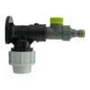 Wall flange kit 25mm mdpe + quick connector valve