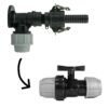 Wall Flange Kit 25mm MDPE + 25mm MDPE Valve + 3/4" Camlock