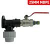 Wall flange kit 25mm mdpe + lever valve + quick connect male – mdpe pipe wall flange kit uk mdpe wall flange kits free shipping 27