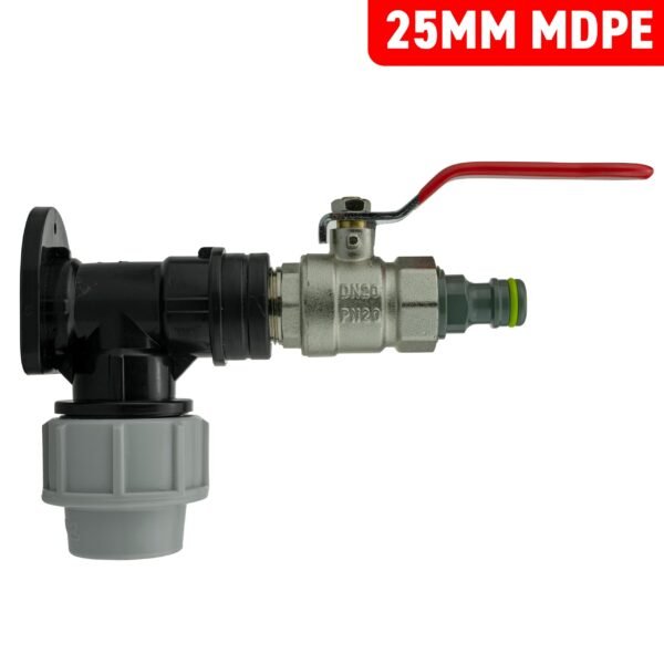 Wall flange kit 25mm mdpe + lever valve + quick connect male – mdpe pipe wall flange kit uk mdpe wall flange kits free shipping 7