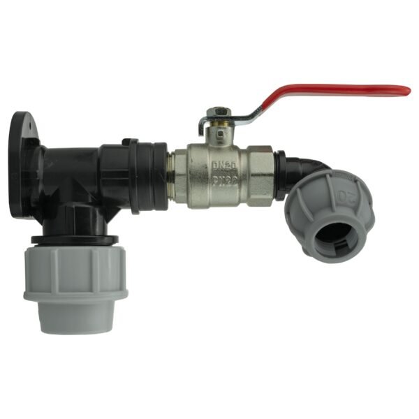 Wall flange kit 25mm mdpe + lever valve + 20mm mdpe elbow mdpe wall flange kits free shipping 7
