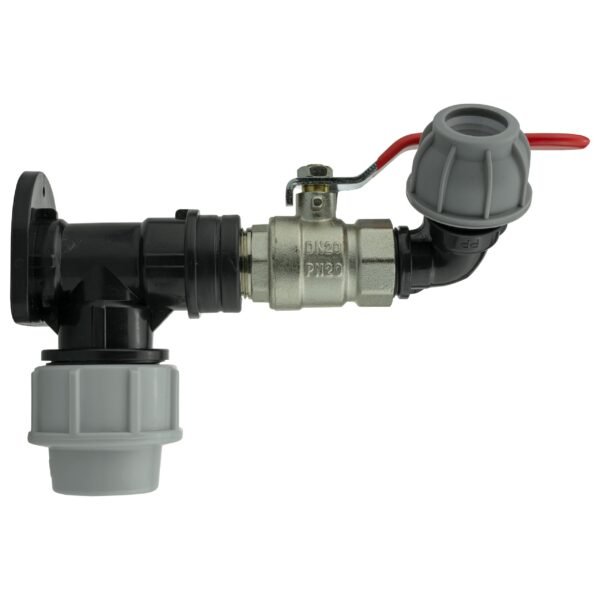 Wall flange kit 25mm mdpe + lever valve + 20mm mdpe elbow mdpe wall flange kits free shipping 9