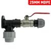 Wall flange kit 25mm mdpe + lever valve + 20mm mdpe straight – mdpe pipe wall flange kit uk mdpe wall flange kits free shipping 33