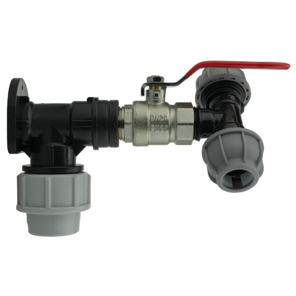 Wall flange kit 25mm mdpe + lever valve + 20mm mdpe tee – mdpe pipe wall flange kit uk mdpe wall flange kits free shipping 5