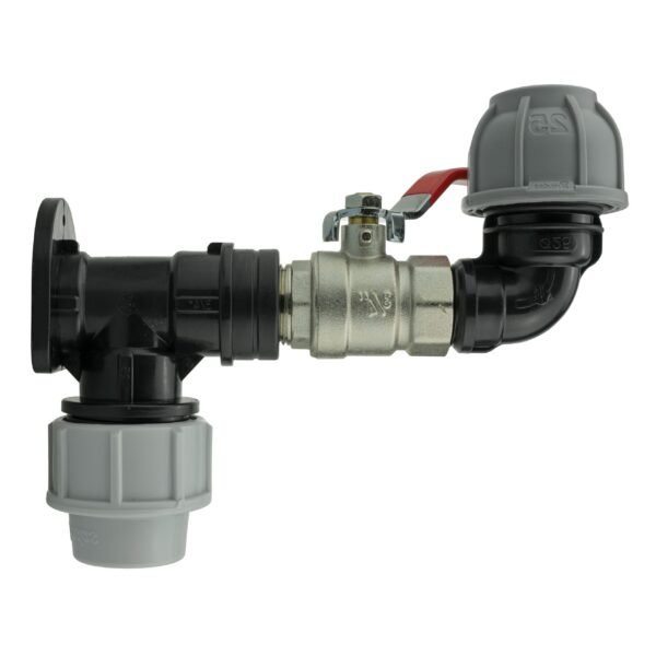 Wall flange kit 25mm mdpe + lever valve + 25mm mdpe elbow – mdpe pipe wall flange kit uk mdpe wall flange kits free shipping 5