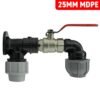 Wall flange kit 25mm mdpe + lever valve + 25mm mdpe elbow – mdpe pipe wall flange kit uk mdpe wall flange kits free shipping 35