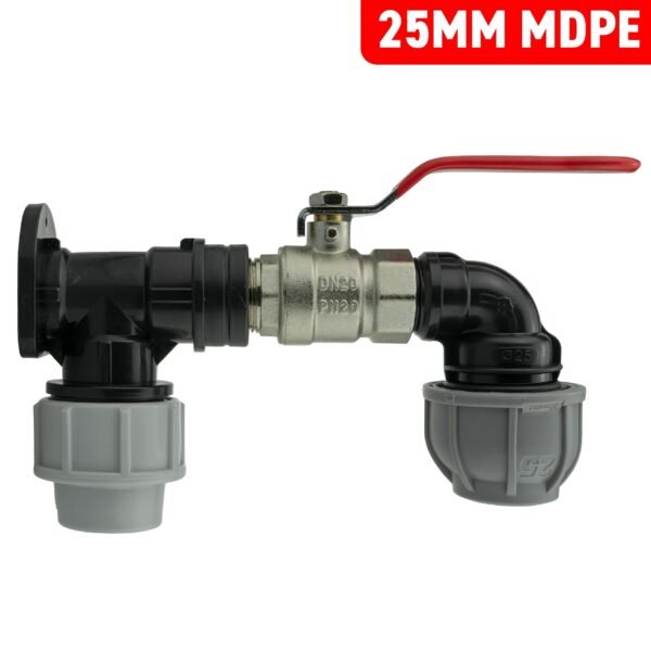 Wall flange kit 25mm mdpe + lever valve + 25mm mdpe elbow – mdpe pipe wall flange kit uk mdpe wall flange kits free shipping 11