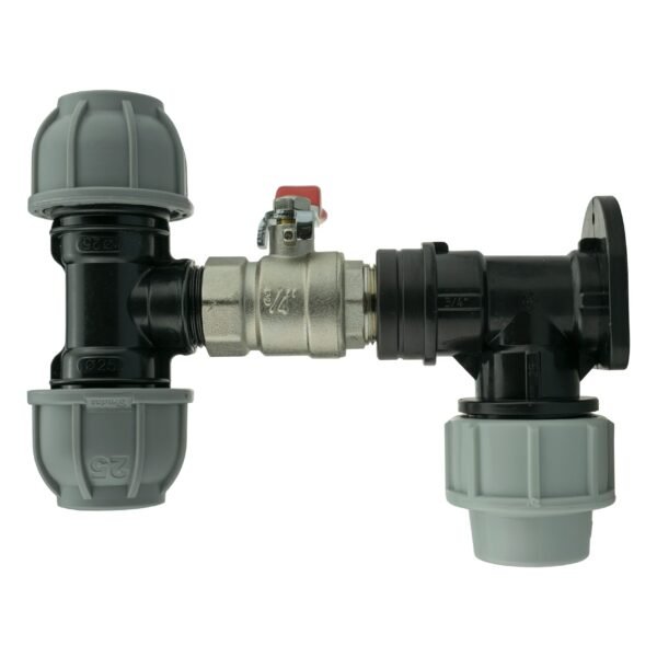 Wall flange kit 25mm mdpe + lever valve + 25mm mdpe tee – mdpe pipe wall flange kit uk mdpe wall flange kits free shipping 5