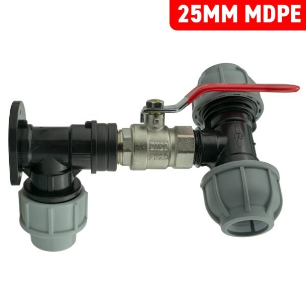 Wall flange kit 25mm mdpe + lever valve + 25mm mdpe tee – mdpe pipe wall flange kit uk mdpe wall flange kits free shipping 9