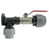 Wall flange kit 25mm mdpe + lever valve + 32mm mdpe joiner – heavy duty pipe & hose fitting uk mdpe fittings free shipping 1