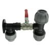 Wall Flange Kit 25mm MDPE + Lever Valve + 32mm MDPE Tee