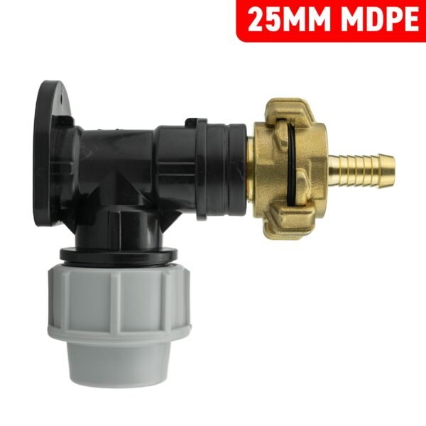 Wall Flange Kit 25mm MDPE + 13mm Barbed Geka Set