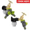 Wall flange kit 25mm mdpe + brass bib tap + lime two way tap – mdpe pipe wall flange kit uk mdpe wall flange kits free shipping 7