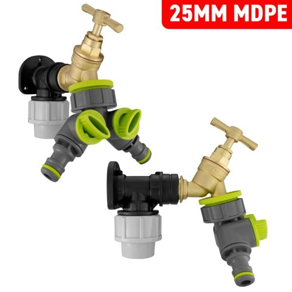 Wall flange kit 25mm mdpe + brass bib tap + lime two way tap – mdpe pipe wall flange kit uk mdpe wall flange kits free shipping 7