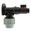 Wall flange kit 25mm mdpe + in-line valve