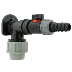 Wall Flange Kit 25mm MDPE + In-Line Valve + 20mm Barb MDPE Wall Flange Kits Free Shipping