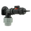 Wall flange kit 25mm mdpe with in-line valve and 4mm micro barb mdpe wall flange kits free shipping 25