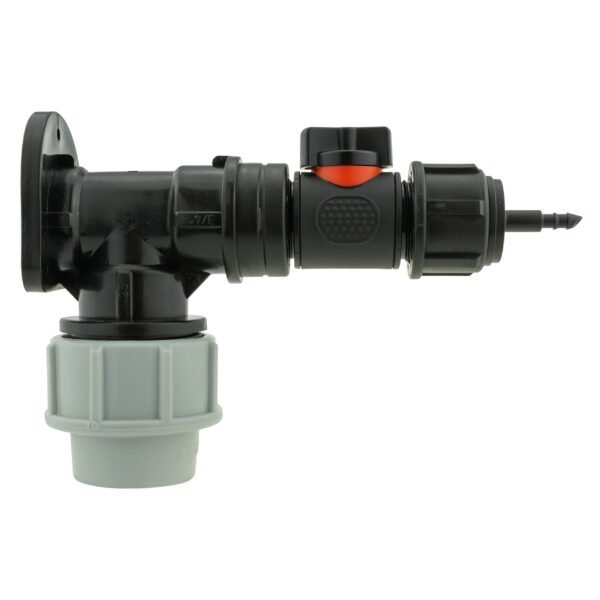 Wall flange kit 25mm mdpe with in-line valve and 4mm micro barb mdpe wall flange kits free shipping 5