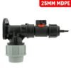Wall flange kit 25mm mdpe with in-line valve and 4mm micro barb mdpe wall flange kits free shipping 29