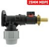 Wall flange kit 25mm mdpe + in-line valve + 13mm brass barb – mdpe pipe wall flange kit uk mdpe wall flange kits free shipping 37