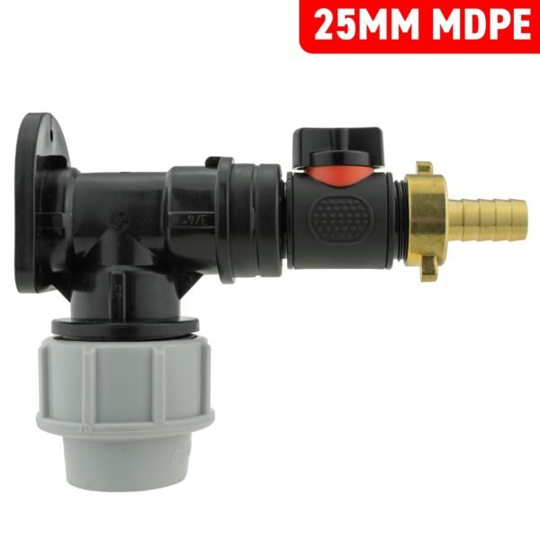 Wall flange kit 25mm mdpe + in-line valve + 13mm brass barb – mdpe pipe wall flange kit uk mdpe wall flange kits free shipping 9
