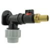 Wall flange kit 25mm mdpe + in-line valve + 19mm brass barb mdpe wall flange kits free shipping 29