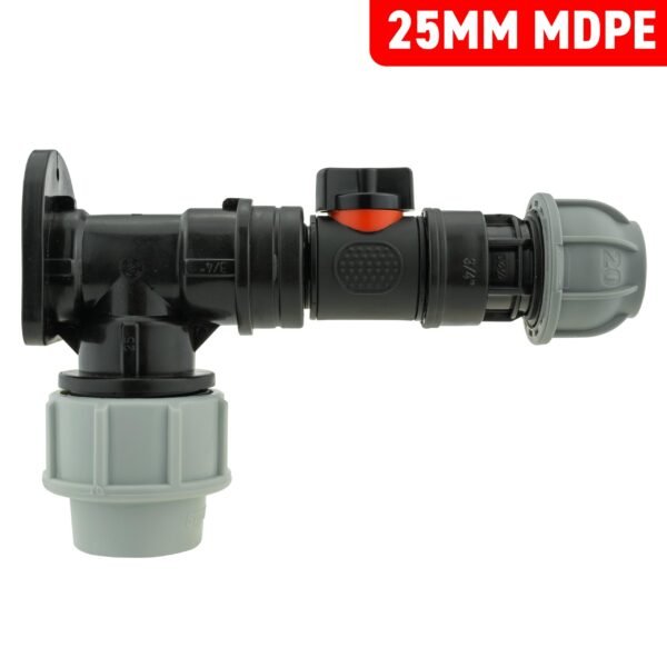 Wall flange kit 25mm mdpe + in-line valve + 25mm mdpe joiner – mdpe pipe wall flange kit uk mdpe wall flange kits free shipping 13