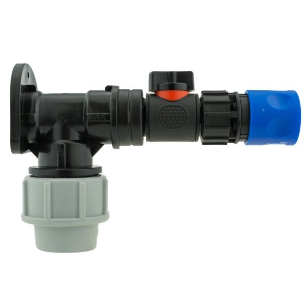 Wall flange kit 25mm mdpe + in-line valve & female quick mdpe wall flange kits free shipping 7