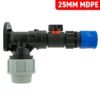 Wall flange kit 25mm mdpe + in-line valve & female quick mdpe wall flange kits free shipping 31