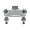 White line solid 2-way manifold with 1″ or 3/4″ tap valves – heavy duty outdoor garden tap uk garden hose connection set free shipping 11