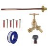Brass barbed bib tap basic connection kit – heavy duty outdoor garden tap uk garden hose connection set free shipping