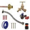 Brass quick connect bib tap standard connection kit with black and yellow heavy duty outdoor garden tap uk garden hose connection set free shipping 4