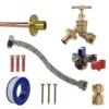 Brass quick connect bib tap standard connection kit with black and yellow heavy duty outdoor garden tap uk garden hose connection set free shipping 5
