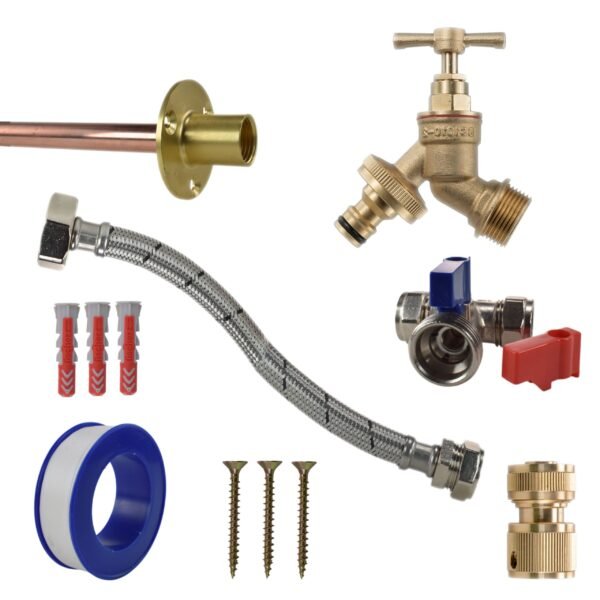 Brass quick connect bib tap standard connection kit with black and yellow heavy duty outdoor garden tap uk garden hose connection set free shipping 5