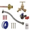 Brass quick connect bib tap standard connection kit with black and yellow heavy duty outdoor garden tap uk garden hose connection set free shipping 2
