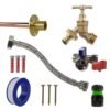 Brass quick connect bib tap standard connection kit with black and yellow heavy duty outdoor garden tap uk garden hose connection set free shipping 6