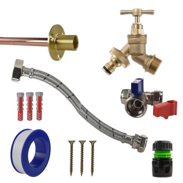 Brass quick connect bib tap standard connection kit with black and yellow heavy duty outdoor garden tap uk garden hose connection set free shipping 6