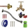 Brass quick connect bib tap standard connection kit with black and yellow heavy duty outdoor garden tap uk garden hose connection set free shipping 1