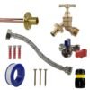 Brass quick connect bib tap standard connection kit with black and yellow heavy duty outdoor garden tap uk garden hose connection set free shipping 3