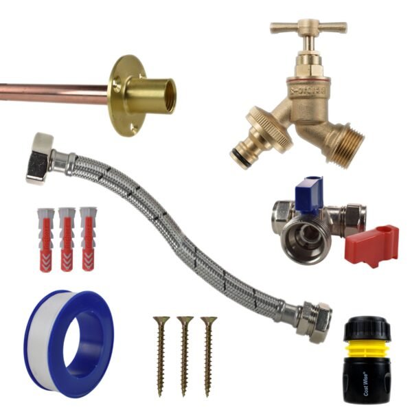 Brass quick connect bib tap standard connection kit with black and yellow heavy duty outdoor garden tap uk garden hose connection set free shipping 3