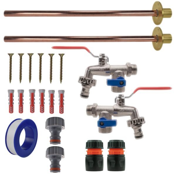 Double lever tap basic connection kit x2 – home diy accessory uk new arrivals free shipping 15
