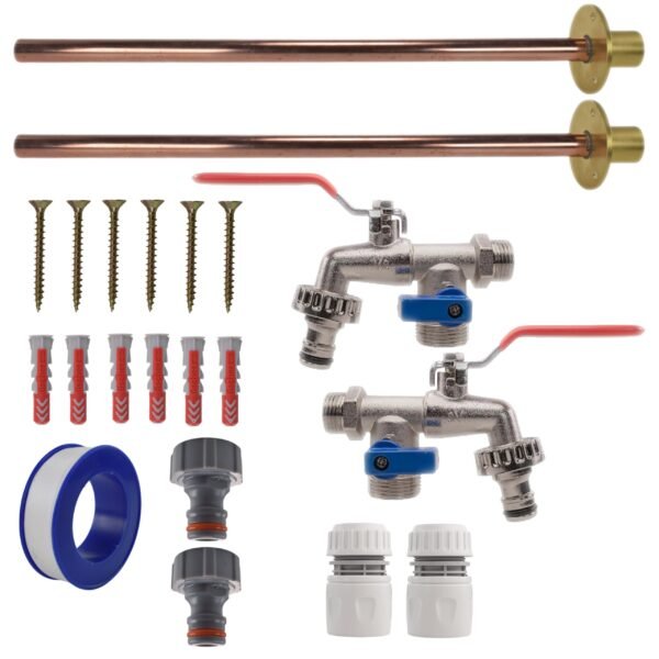 Double lever tap basic connection kit x2 – home diy accessory uk new arrivals free shipping 9